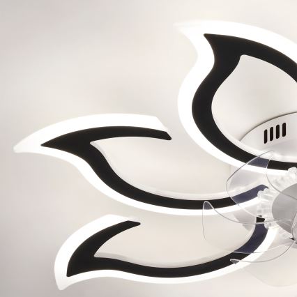 Brilagi - LED stmievateľný stropný ventilátor LED/44W/230V 3000-6500K pr. 90 cm čierna + diaľkové ovládanie