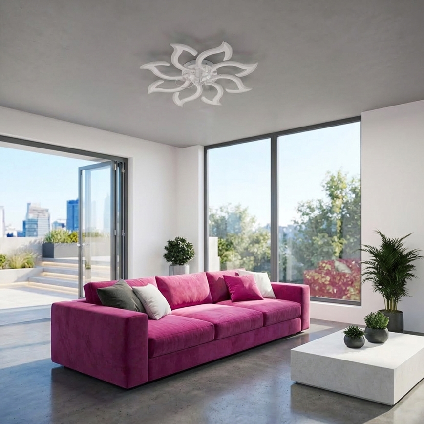 Brilagi - LED stmievateľný stropný ventilátor LED/44W/230V 3000-6500K pr. 90 cm biely + diaľkové ovládanie