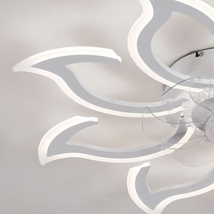 Brilagi - LED stmievateľný stropný ventilátor LED/44W/230V 3000-6500K pr. 90 cm biely + diaľkové ovládanie