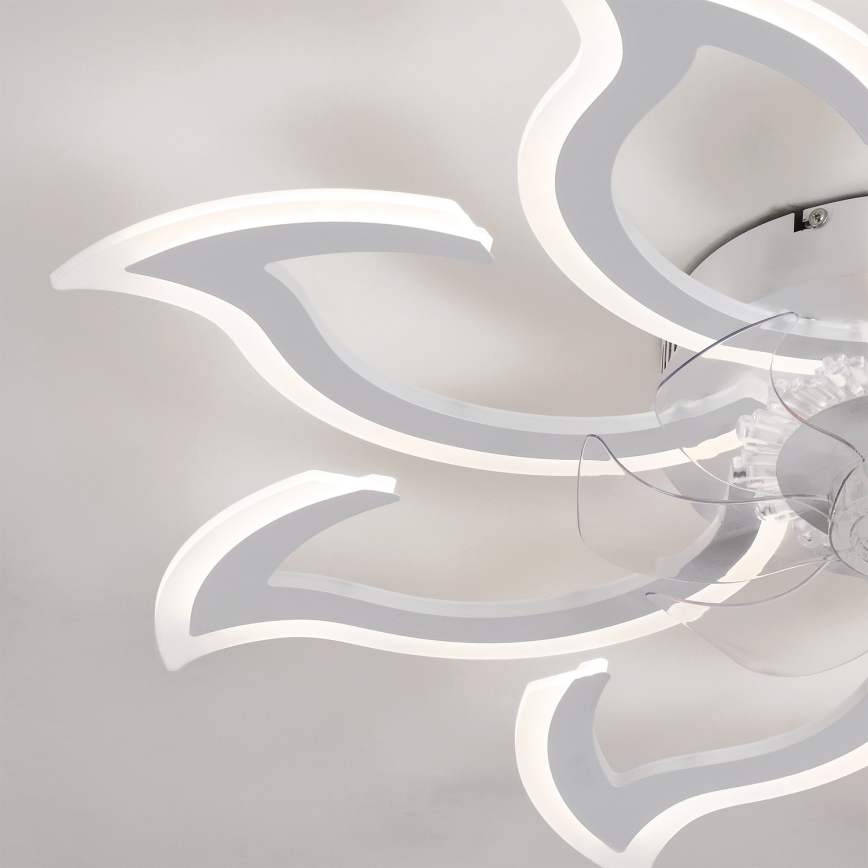 Brilagi - LED stmievateľný stropný ventilátor LED/44W/230V 3000-6500K pr. 90 cm biely + diaľkové ovládanie