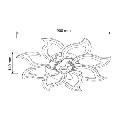 Brilagi - LED stmievateľný stropný ventilátor LED/44W/230V 3000-6500K pr. 90 cm biely + diaľkové ovládanie