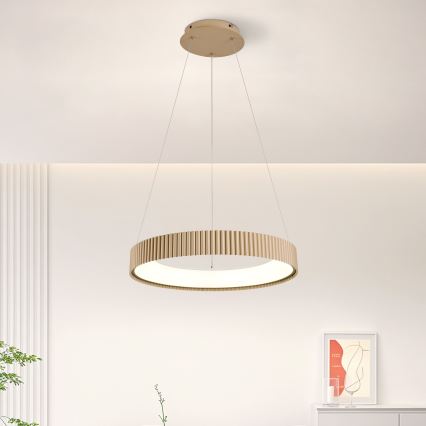 Brilagi - LED stmievateľný luster na lanku FALCON MODERN LED/30W/230V 3000-6500K 40 cm béžový + diaľkové ovládanie
