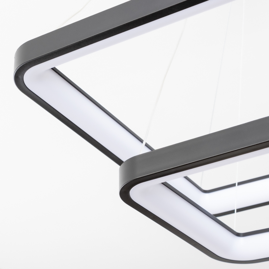 Brilagi - LED Stmievateľný luster na lanku FALCON SLIM LED/78W/230V 3000-6500K 50x50 cm čierna + diaľkové ovládanie