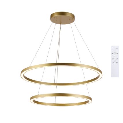 Brilagi - LED stmievateľný luster na lankách PORTOFINO LED/98W/230V 3000-6000K pr. 80 cm zlatý + diaľkové ovládanie