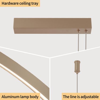 Brilagi - LED Stmievateľný luster na lanku PORTOFINO LED/98W/230V 3000-6000K béžová + diaľkové ovládanie