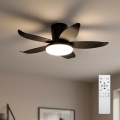 Brilagi - stmievateľný stropný ventilátor s LED/32W/230V 3000-6500K pr. 95 cm čierna + diaľkové ovládanie