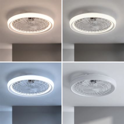 Brilagi - LED stmievateľný stropný ventilátor LED/40W/230V 3000-6500K priemer 48 cm biela + diaľkové ovládanie
