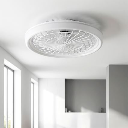 Brilagi - LED stmievateľný stropný ventilátor LED/40W/230V 3000-6500K priemer 48 cm biela + diaľkové ovládanie