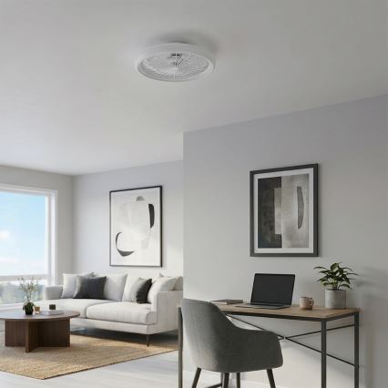 Brilagi - LED stmievateľný stropný ventilátor LED/40W/230V 3000-6500K priemer 48 cm biela + diaľkové ovládanie
