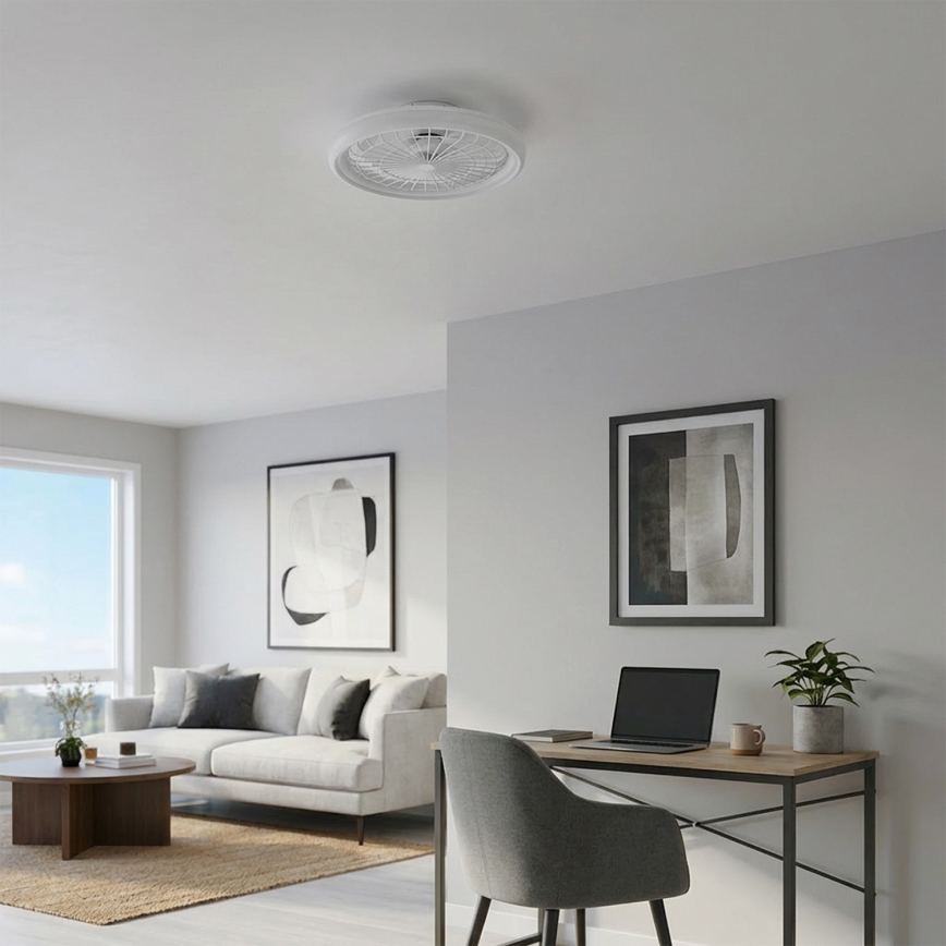 Brilagi - LED stmievateľný stropný ventilátor LED/40W/230V 3000-6500K priemer 48 cm biela + diaľkové ovládanie