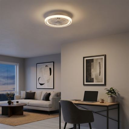 Brilagi - LED stmievateľný stropný ventilátor LED/40W/230V 3000-6500K priemer 48 cm biela + diaľkové ovládanie
