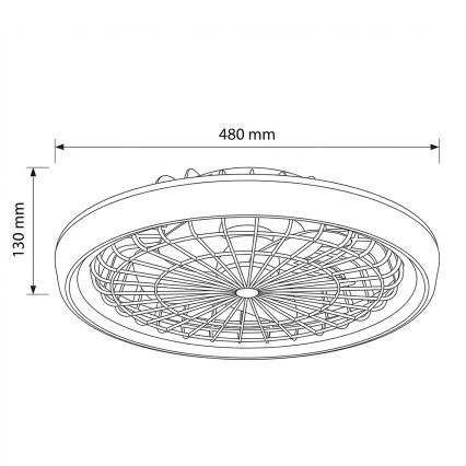 Brilagi - LED stmievateľný stropný ventilátor LED/40W/230V 3000-6500K priemer 48 cm biela + diaľkové ovládanie