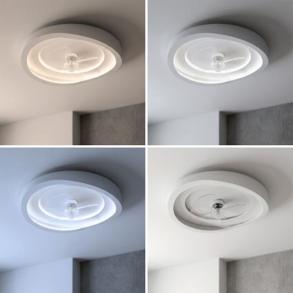 Brilagi - Stmievateľný LED stropný ventilátor LED/80W/230V 3000-6500K pr. 50 cm biely + diaľkové ovládanie