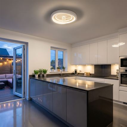 Brilagi - Stmievateľný LED stropný ventilátor LED/80W/230V 3000-6500K pr. 50 cm biely + diaľkové ovládanie