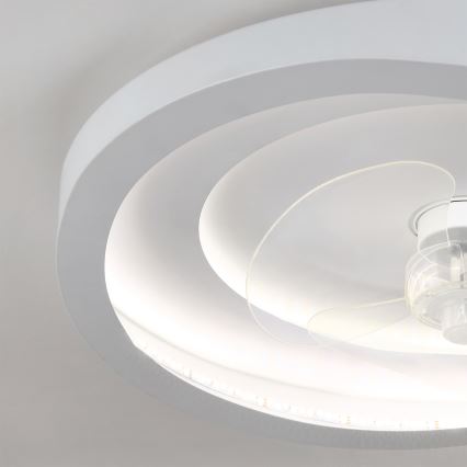 Brilagi - Stmievateľný LED stropný ventilátor LED/80W/230V 3000-6500K pr. 50 cm biely + diaľkové ovládanie
