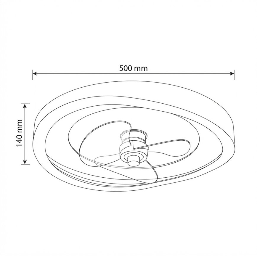 Brilagi - Stmievateľný LED stropný ventilátor LED/80W/230V 3000-6500K pr. 50 cm biely + diaľkové ovládanie