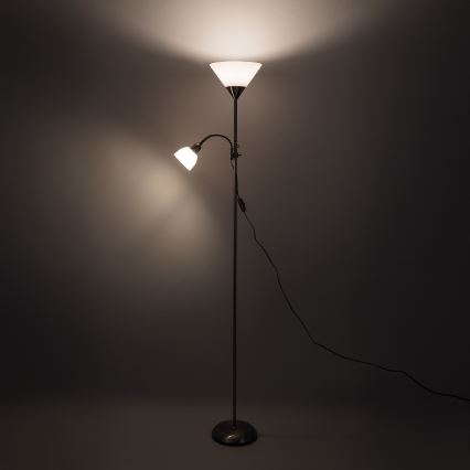 Brilagi - Stojacia lampa ARIANA 1xE27/100W/230V + 1xE14/25W čierna