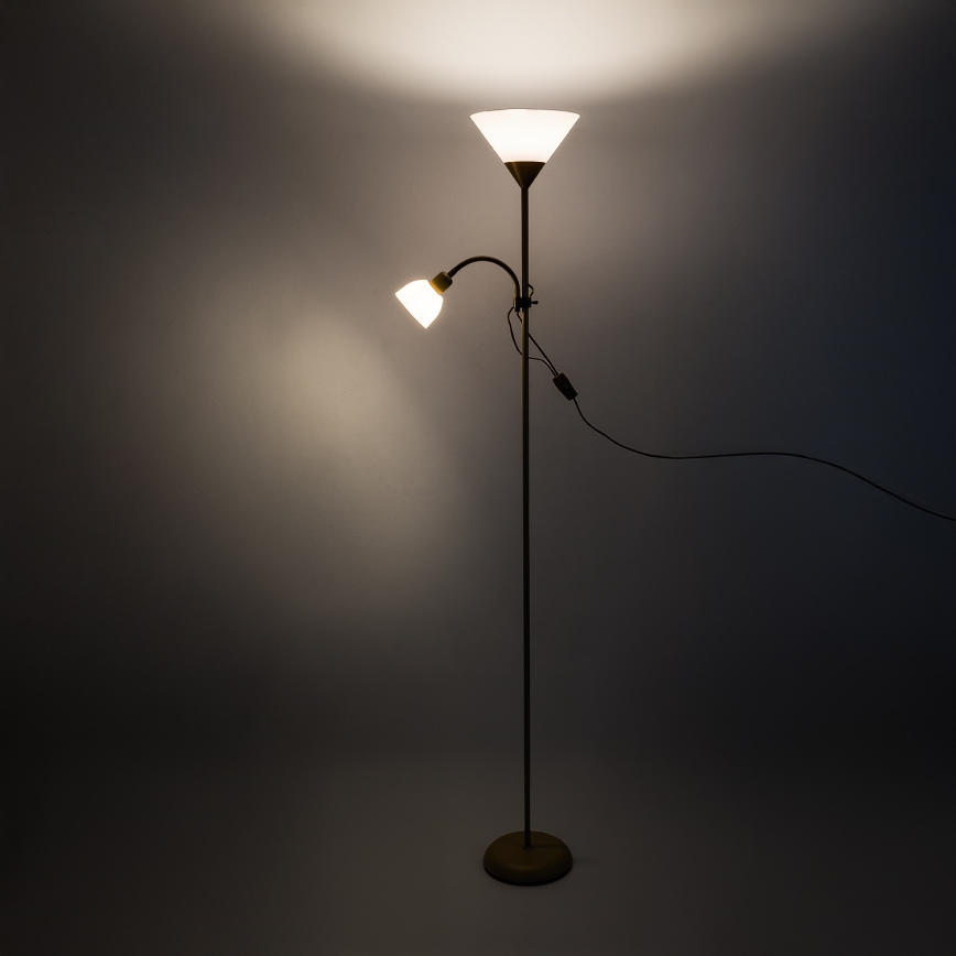 Brilagi - Stojacia lampa ARIANA 1xE27/100W/230V + 1xE14/25W matný chróm