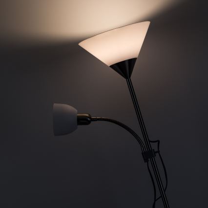 Brilagi - Stojacia lampa ARIANA 1xE27/100W/230V + 1xE14/25W matný chróm