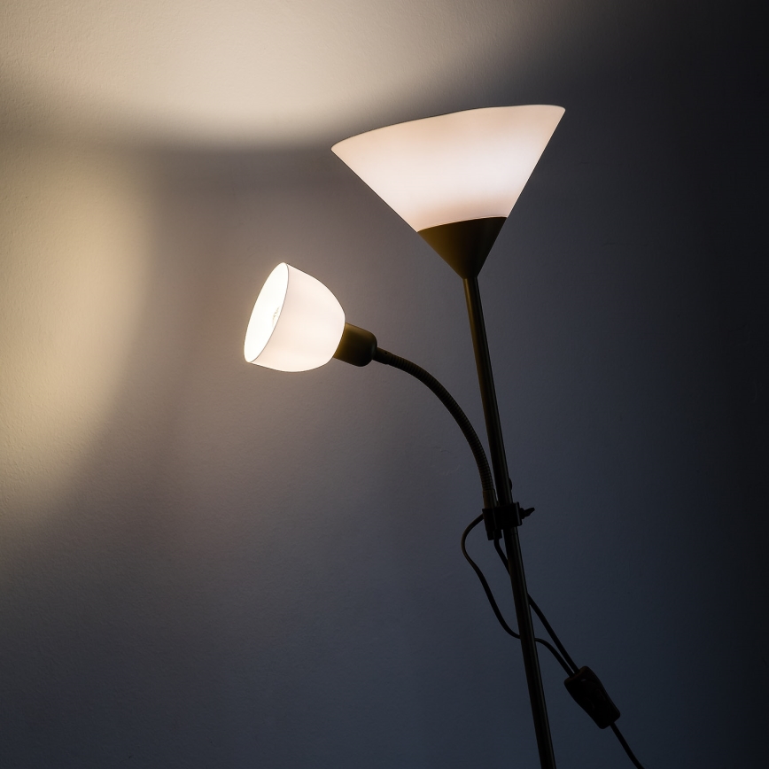 Brilagi - Stojacia lampa ARIANA 1xE27/100W/230V + 1xE14/25W zlatá