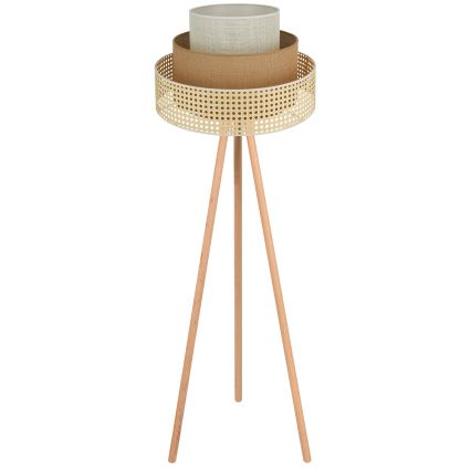 Brilagi - Stojacia lampa CEDAR LUNETA 1xE27/15W/230V béžová/hnedá/krémová