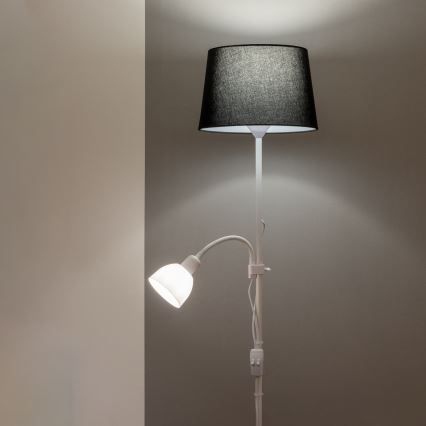 Brilagi - Stojacia lampa CERIA 1xE27/100W/230V + 1xE14/25W biela/čierna