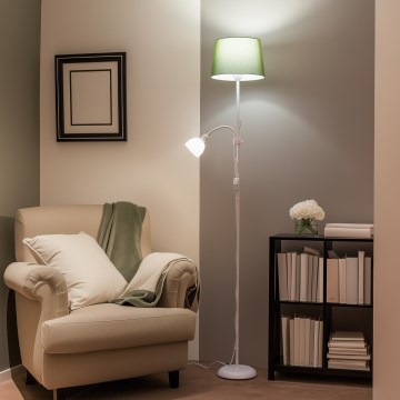 Brilagi - Stojacia lampa CERIA 1xE27/100W/230V + 1xE14/25W biela/zelená