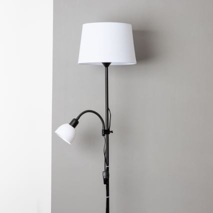 Brilagi - Stojacia lampa CERIA 1xE27/100W/230V + 1xE14/25W čierna/biela
