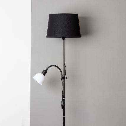BRILAGI - Stojacia lampa CERIA 1xE27/100W/230V + 1xE14/25W čierna