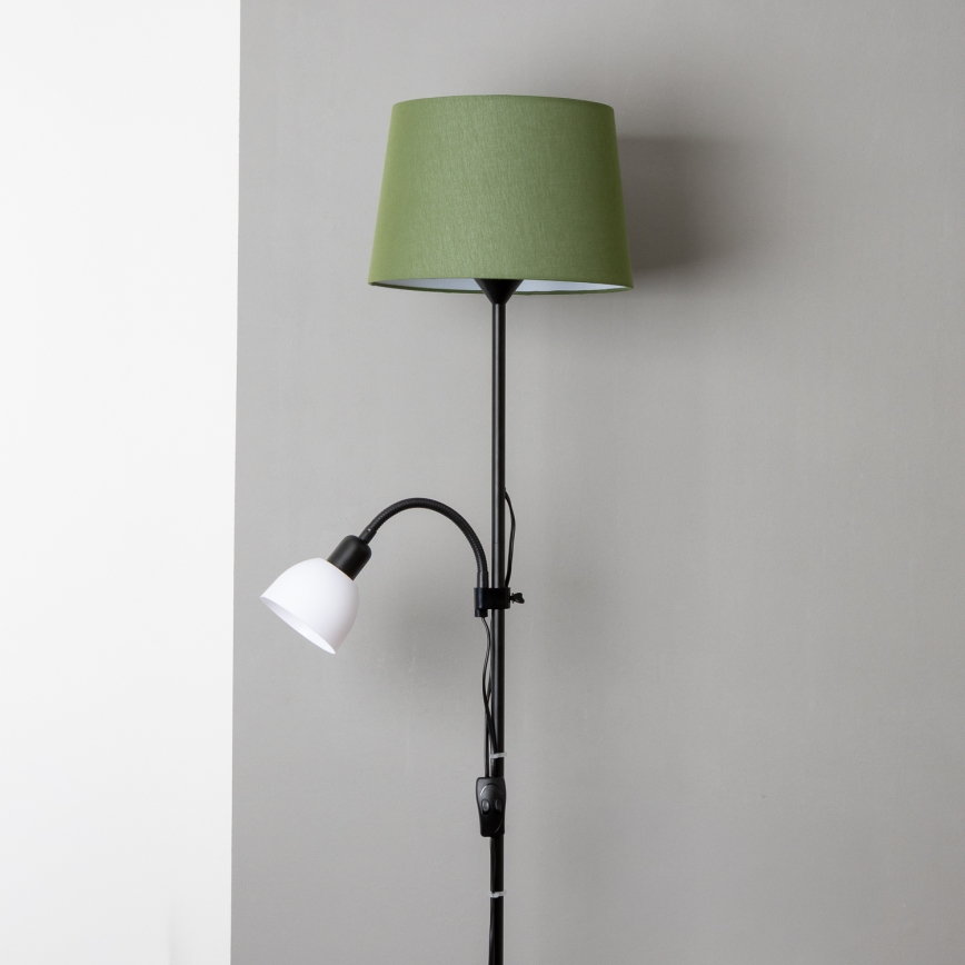 Brilagi - Stojacia lampa CERIA 1xE27/100W/230V + 1xE14/25W čierna/zelená