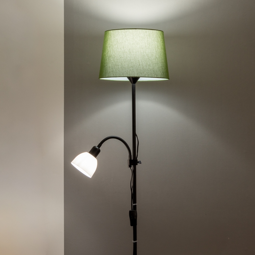 Brilagi - Stojacia lampa CERIA 1xE27/100W/230V + 1xE14/25W čierna/zelená