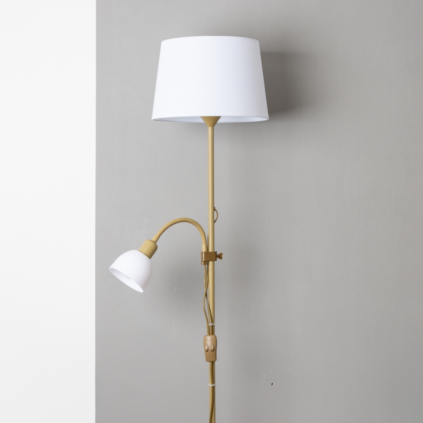 Brilagi - Stojacia lampa CERIA 1xE27/100W/230V + 1xE14/25W zlatá/biela