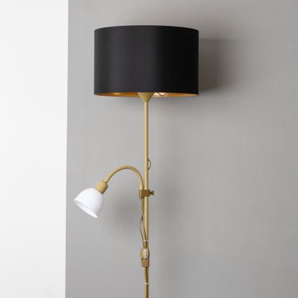 Brilagi - Stojacia lampa CERIA 1xE27/100W/230V + 1xE14/25W zlatá/čierna
