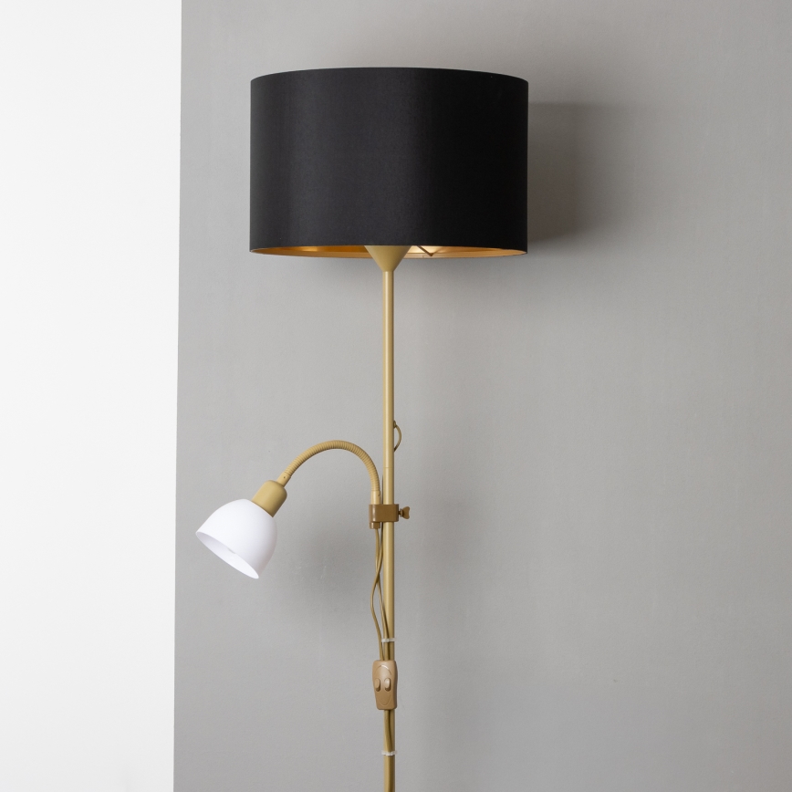 Brilagi - Stojacia lampa CERIA 1xE27/100W/230V + 1xE14/25W zlatá/čierna