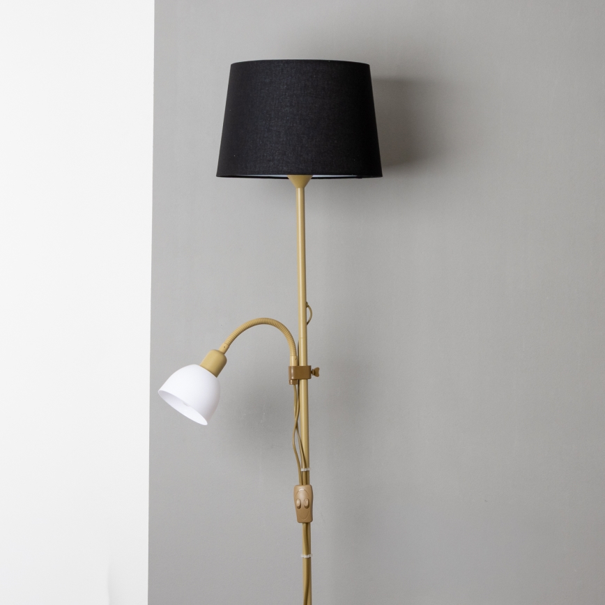 Brilagi - Stojacia lampa CERIA 1xE27/100W/230V + 1xE14/25W zlatá/čierna