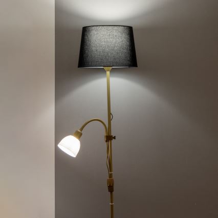 Brilagi - Stojacia lampa CERIA 1xE27/100W/230V + 1xE14/25W zlatá/čierna