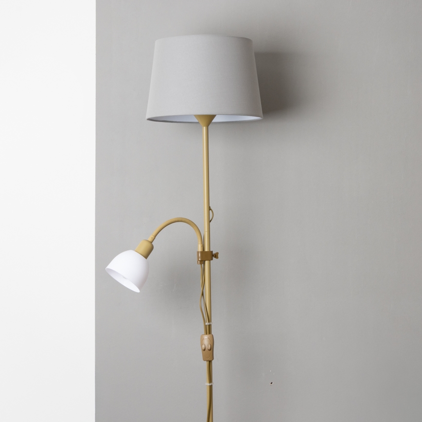 Brilagi - Stojacia lampa CERIA 1xE27/100W/230V + 1xE14/25W zlatá/šedá