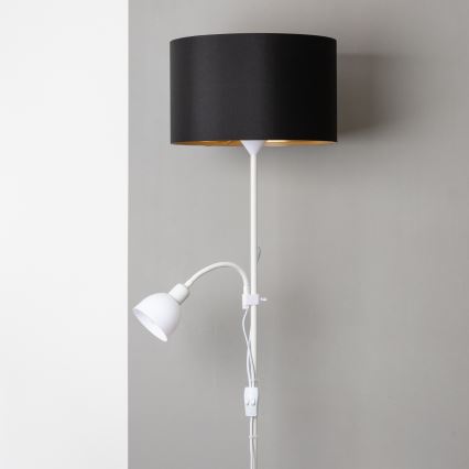 Brilagi - Stojacia lampa CERIA 2 v 1 1xE27/100W/230V + 1xE14/25W biela/čierna