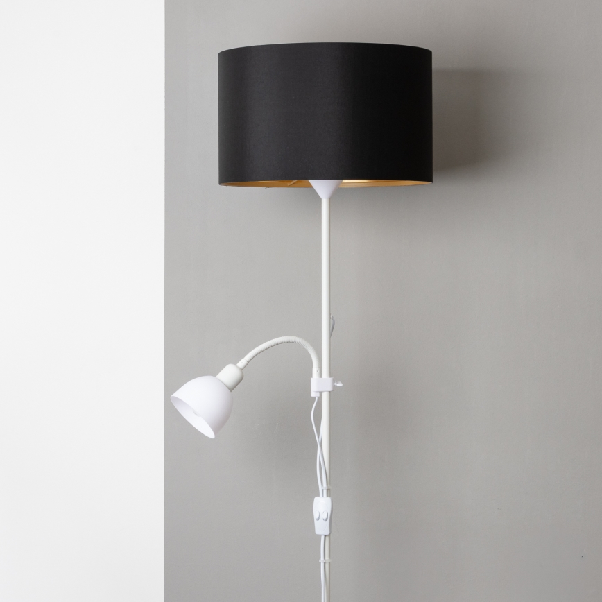 Brilagi - Stojacia lampa CERIA 2 v 1 1xE27/100W/230V + 1xE14/25W biela/čierna