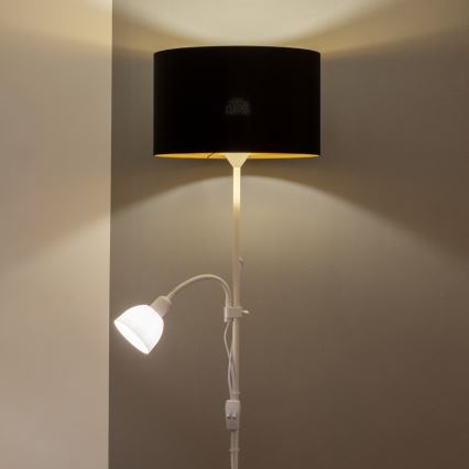 Brilagi - Stojacia lampa CERIA 2 v 1 1xE27/100W/230V + 1xE14/25W biela/čierna
