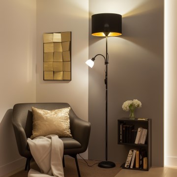 Brilagi - Stojacia lampa CERIA 2 v 1 1xE27/100W/230V + 1xE14/25W čierna