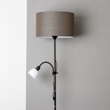 Brilagi - Stojacia lampa CERIA 2v1 1xE27/100W/230V + 1xE14/25W čierna/hnedá