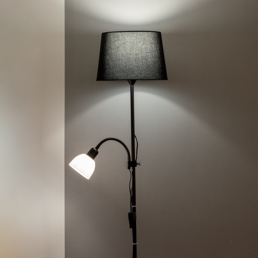Brilagi - Stojacia lampa CERIA 2v1 1xE27/100W/230V + 1xE14/25W čierna