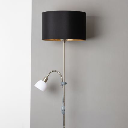 Brilagi - Stojacia lampa CERIA 2v1 1xE27/100W/230V + 1xE14/25W matný chróm/čierna