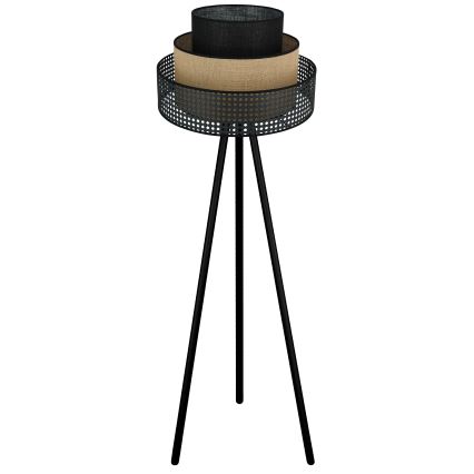 Brilagi - Stojacia lampa DAKOTA LUNETA 1xE27/15W/230V čierna/béžová
