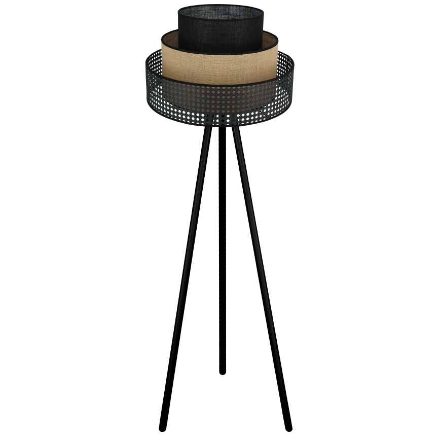 Brilagi - Stojacia lampa DAKOTA LUNETA 1xE27/15W/230V čierna/béžová
