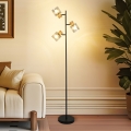 BRILAGI - Stojacia lampa HYGGE 3xE14/15W/230V drevo/dymová