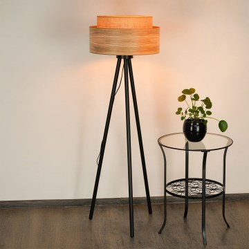 Brilagi - Stojacia lampa MONTANA BOHO 1xE27/15W/230V hnedá/čierna