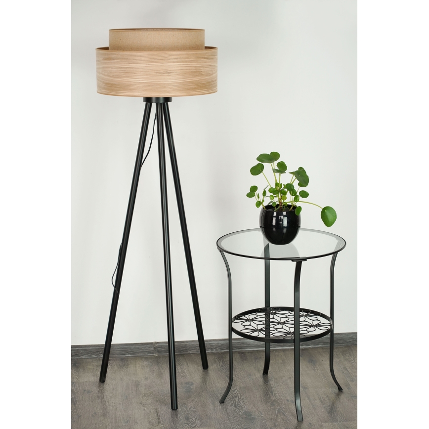 Brilagi - Stojacia lampa MONTANA BOHO 1xE27/15W/230V hnedá/čierna
