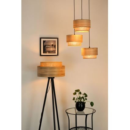 Brilagi - Stojacia lampa MONTANA BOHO 1xE27/15W/230V hnedá/čierna
